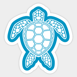 Green Sea Turtle Design - White Sticker